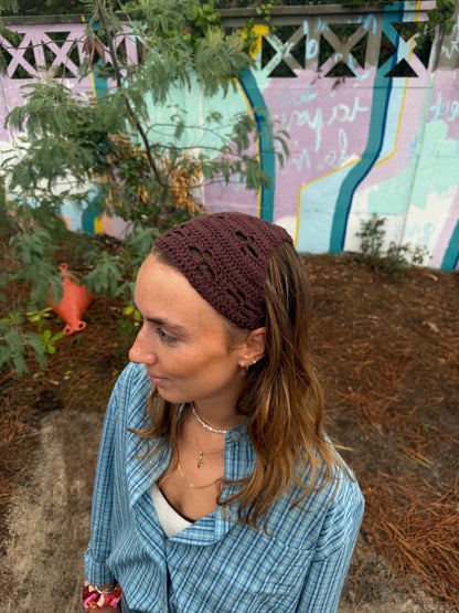 Crochet Bandana – Mocha 🤎