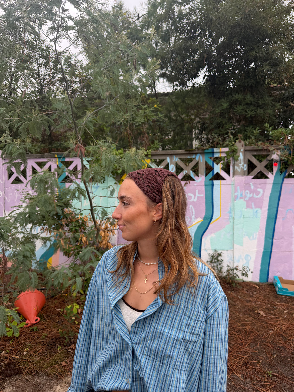 Crochet Bandana – Mocha 🤎