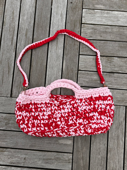 Sac M — rouge & rose