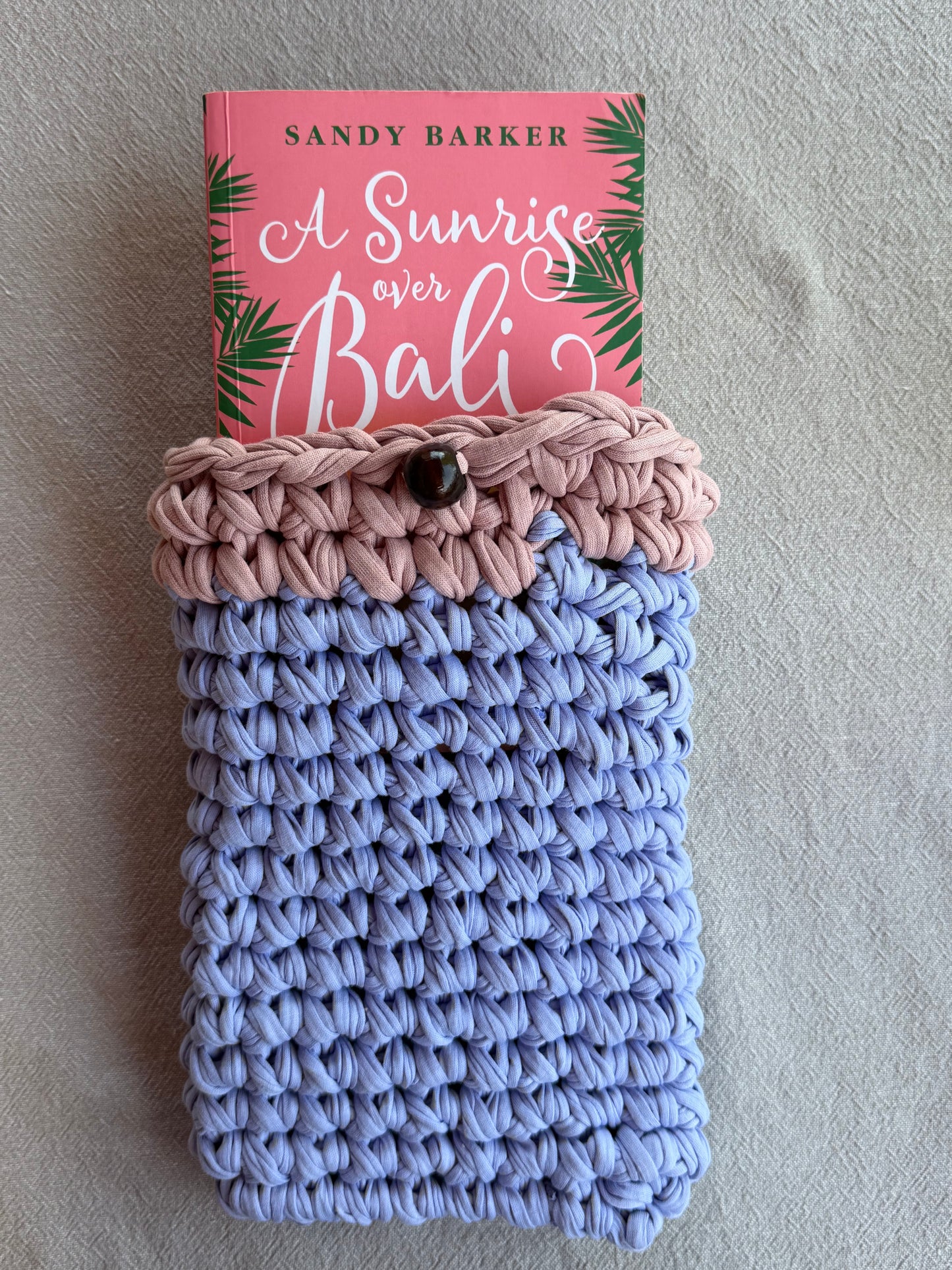 Book cover - lilac & raspberry