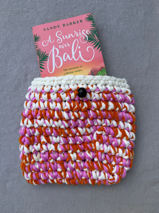 Book cover — pink & terracotta