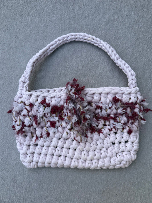 Bag S — burgundy & gold
