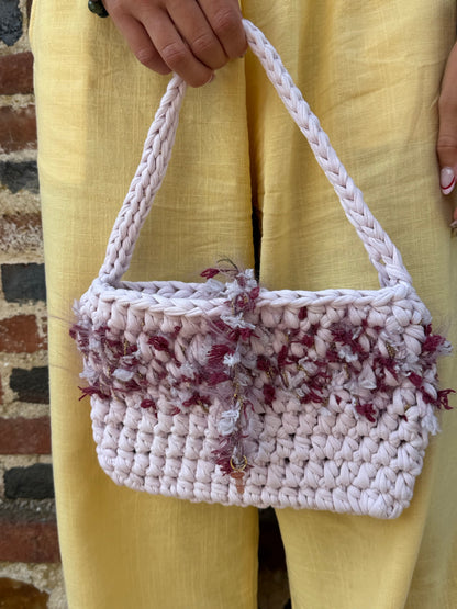 Bag S — burgundy & gold
