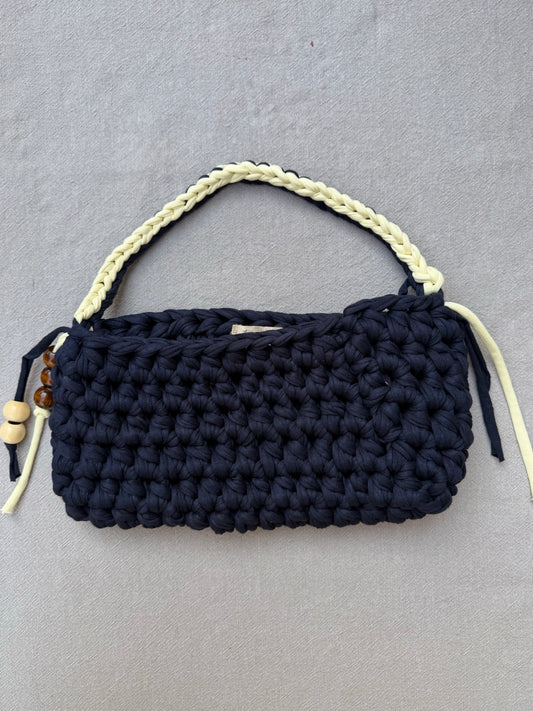 Sac S perlé — bleu marine